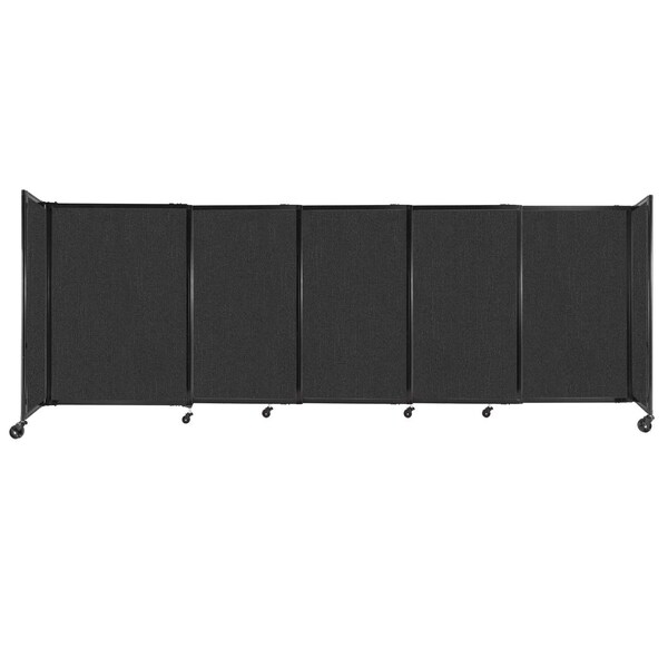 StraightWall Sliding Portable Partition 11'3" x 4' Black Fabric